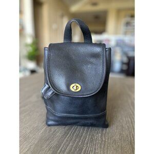 Coach Vintage 9960 Black Leather Weekender Daypack Backpack Rucksack